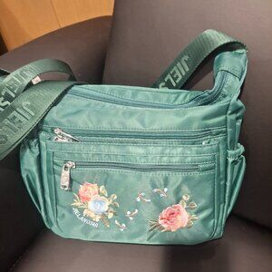Jielshi Green Nylon Crossbody Purse